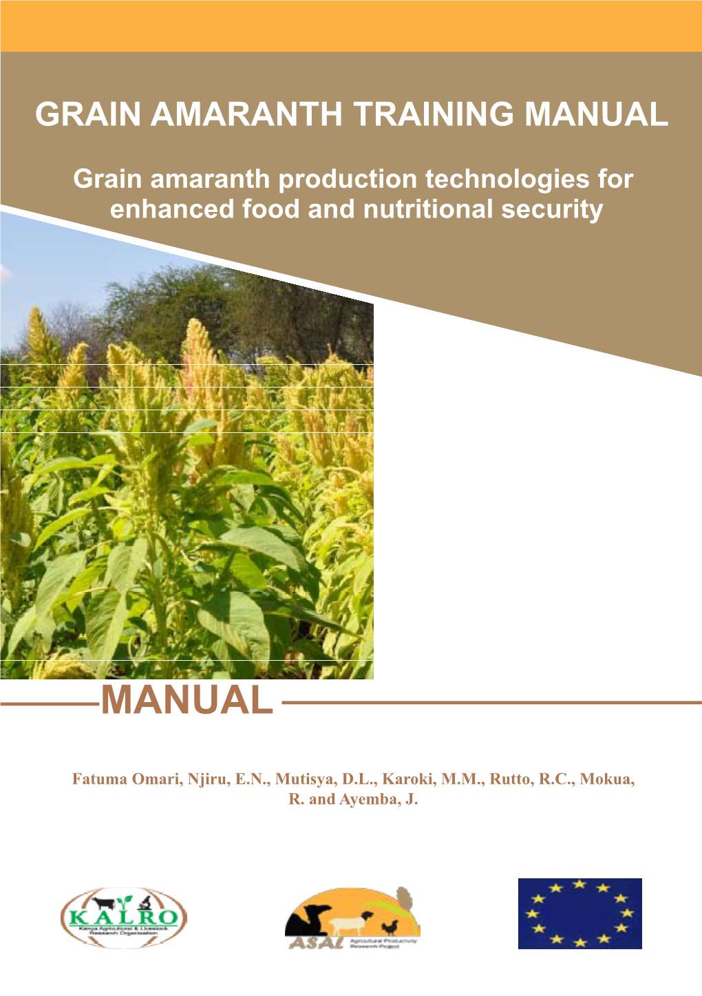 Manual Grain Amaranth Training Manual