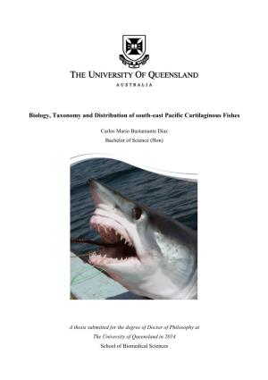 Biology, Taxonomy and Distribution of South-East Pacific Cartilaginous Fishes