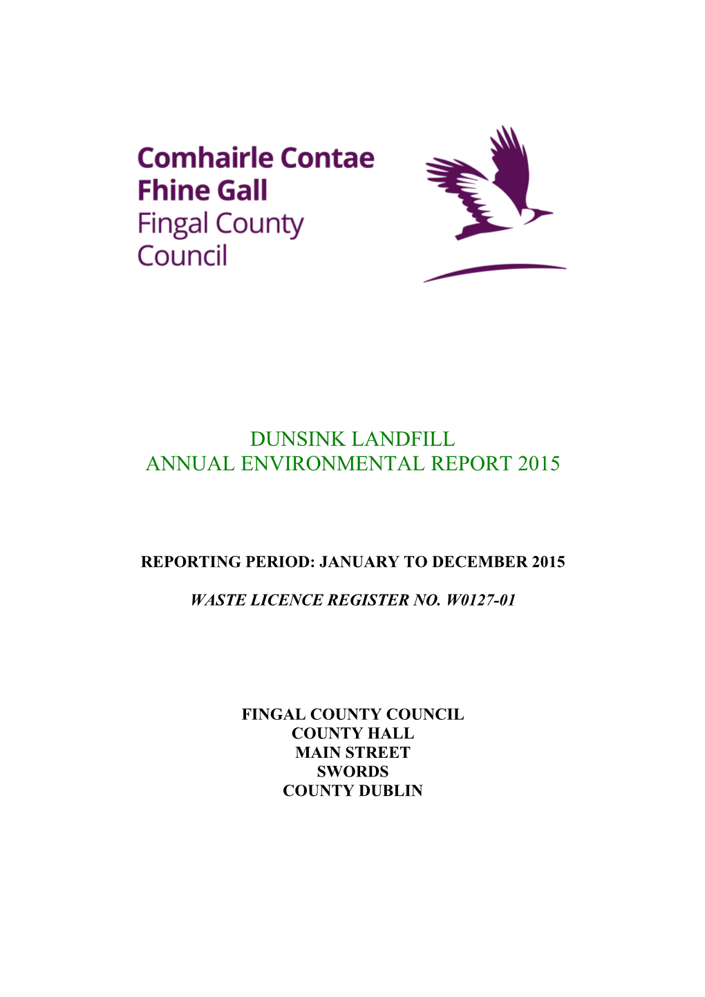 Dunsink Landfill Annual Environmental Report 2015