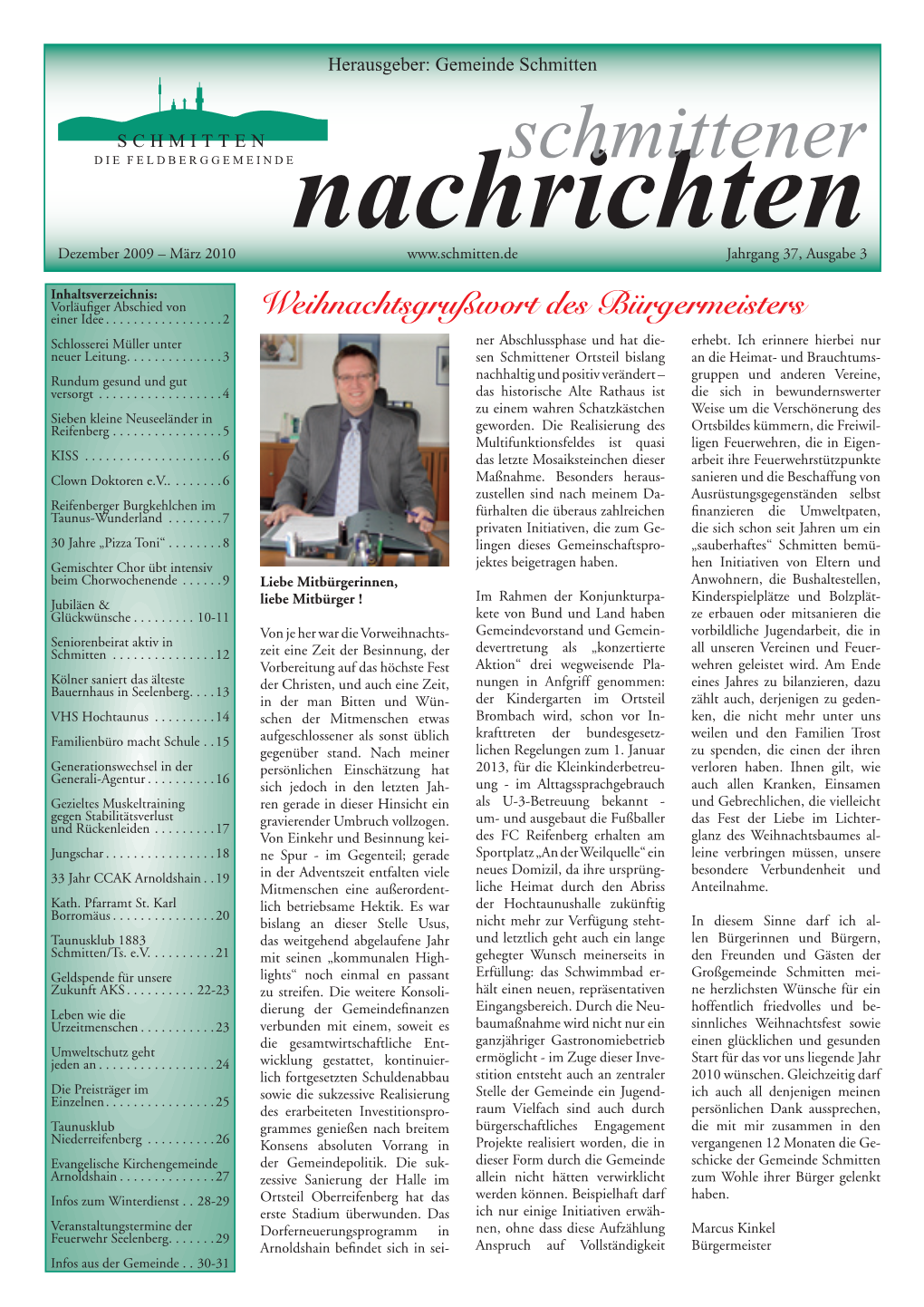 Schmittener Nachrichten Ausgabe 03/2009