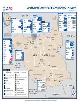 USG HUMANITARIAN ASSISTANCE to SOUTH SUDAN Last Updated 07/31/13