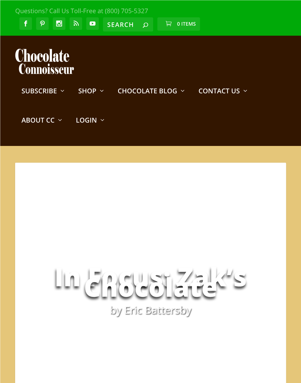 In Focus: Zak's Chocolate