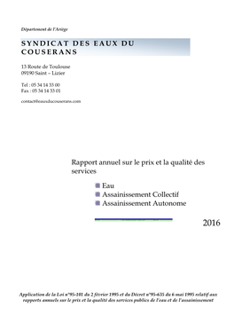 Rapport Annuel 2016