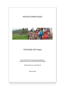 POTATO CHAIN STUDY FAO.ESAE-CIP Project