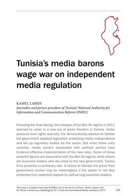 Tunisia's Media Barons Wage War on Independent Media Regulation