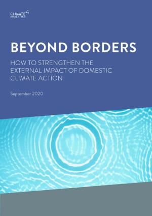 Beyond Borders How to Strengthen the External Impact of Domestic Climate Action