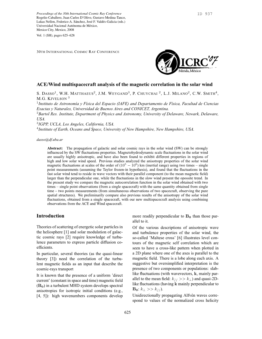 ACE/Wind Multispacecraft Analysis of the Magnetic Correlation in the Solar Wind