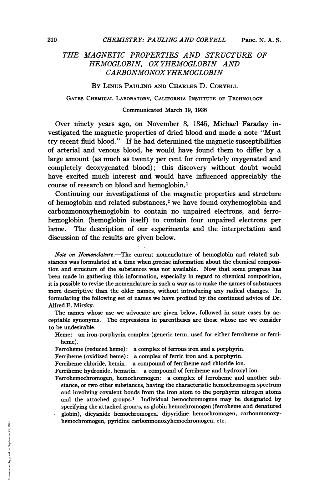 CARBONMONOX YHEMOGLOBIN Course Ofresearch on Blood and Hemoglobin.1