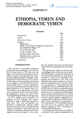 Big Red Book Ch 21. Ethiopia, Yemen and Democratic Yemen