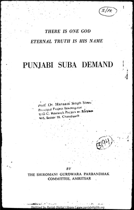Punjabi Suba Demand