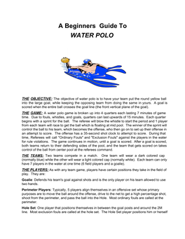 A Beginners Guide to WATER POLO