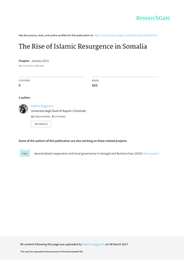 The Rise of Islamic Resurgence in Somalia