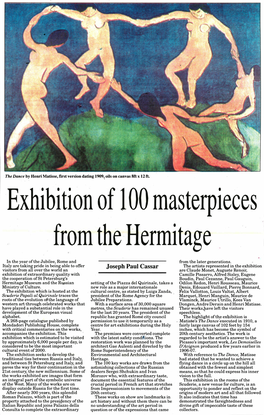 Exhibition of 100 Masterpieces from the Hermitage