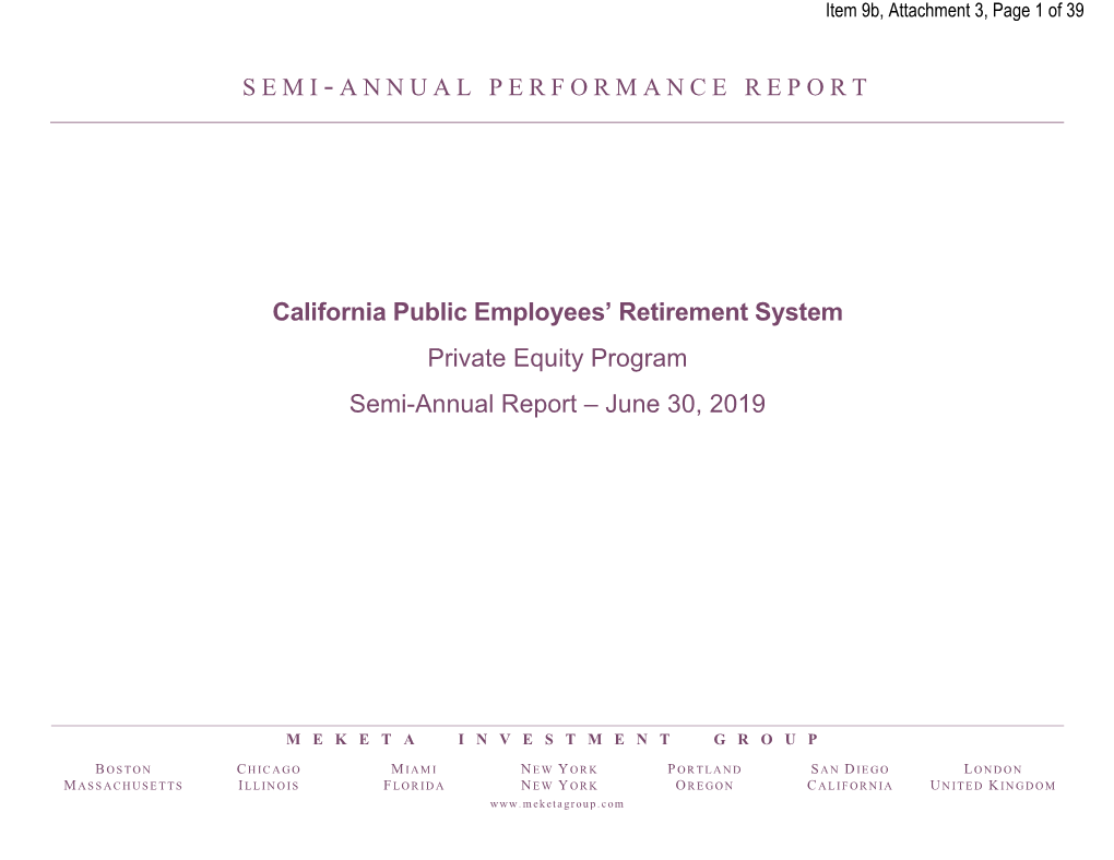 California Public Employees' Retirement System Private Equity