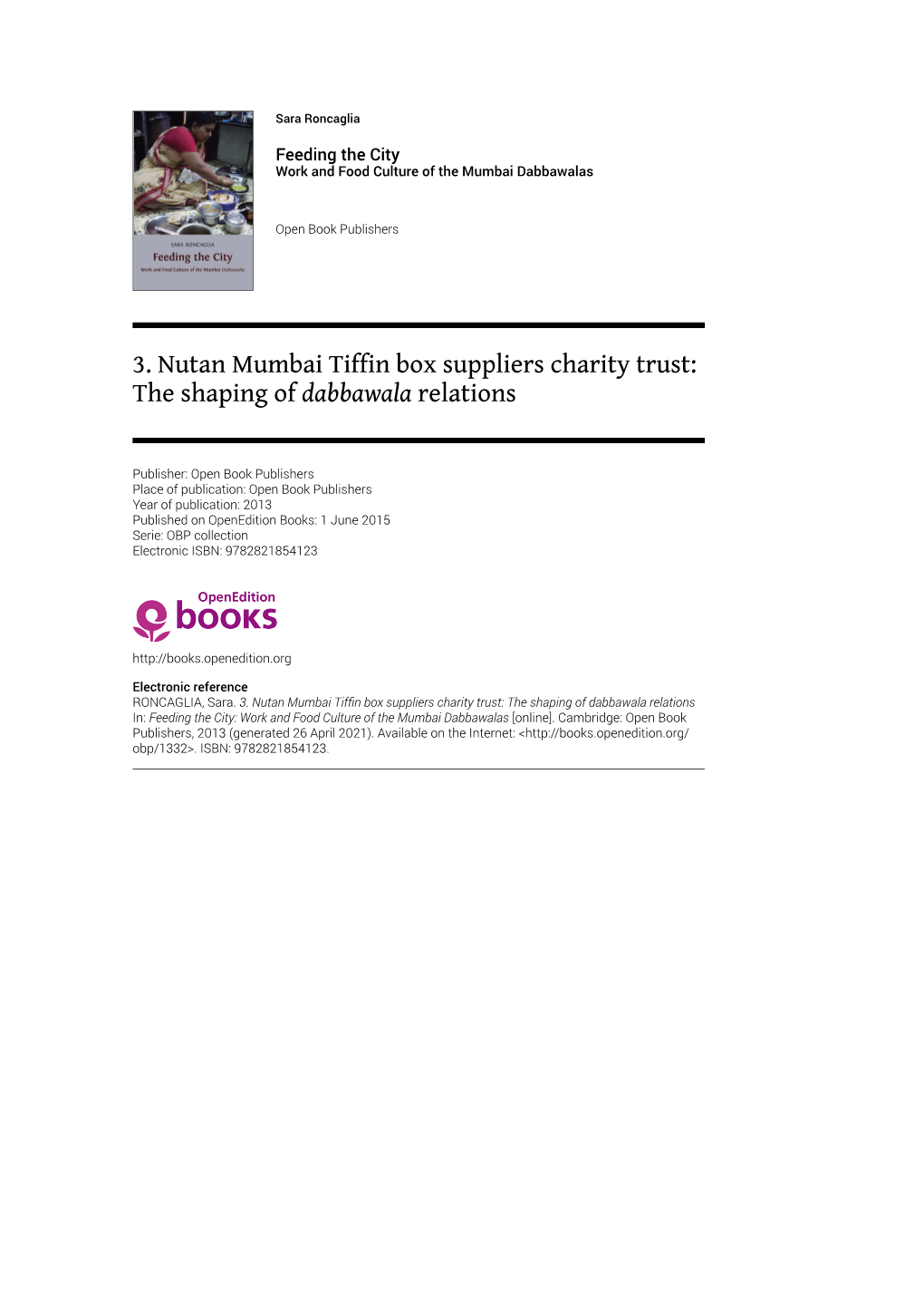 3. Nutan Mumbai Tiffin Box Suppliers Charity Trust: the Shaping of Dabbawala Relations