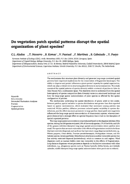 Do Vegetation Patch Spatial Patterns Disrupt the Spatial Organization of Plant Species?