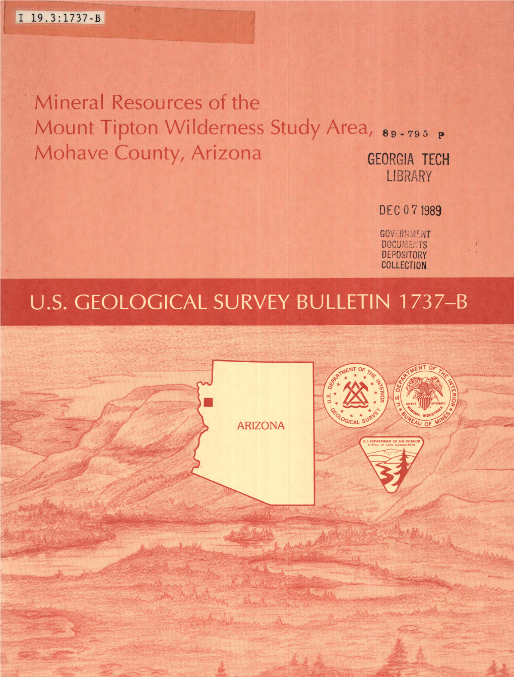 Mineral Resources of the Mount Tipton Wilderness Study Area,89 795