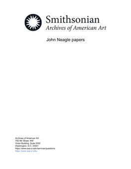 John Neagle Papers