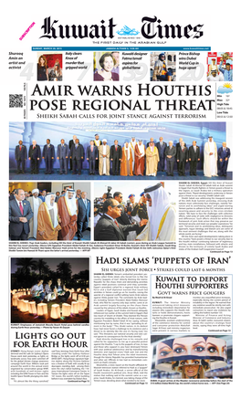Amir Warns Houthis Pose Regional Threat