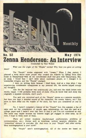 Zenna Henderson: an Interview