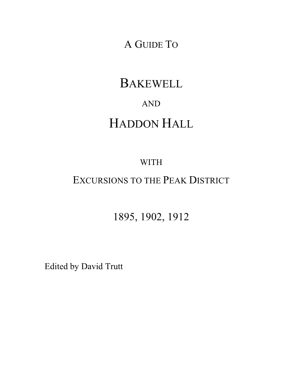 Bakewell Haddon Hall