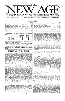 New Age, Vol. 6, No.25, April 21, 1910