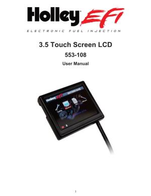 Holley 3.5" LCD Touch Screen Manual