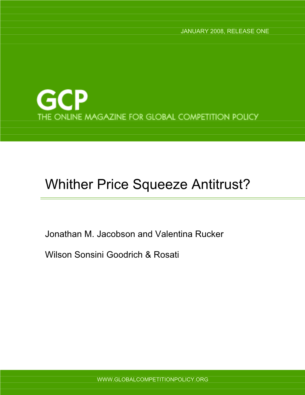Whither Price Squeeze Antitrust?