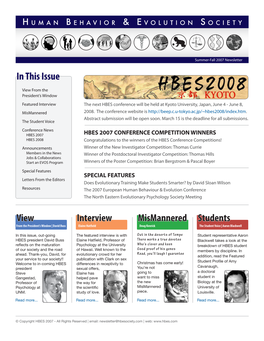 Download the Summer 2007 Newsletter