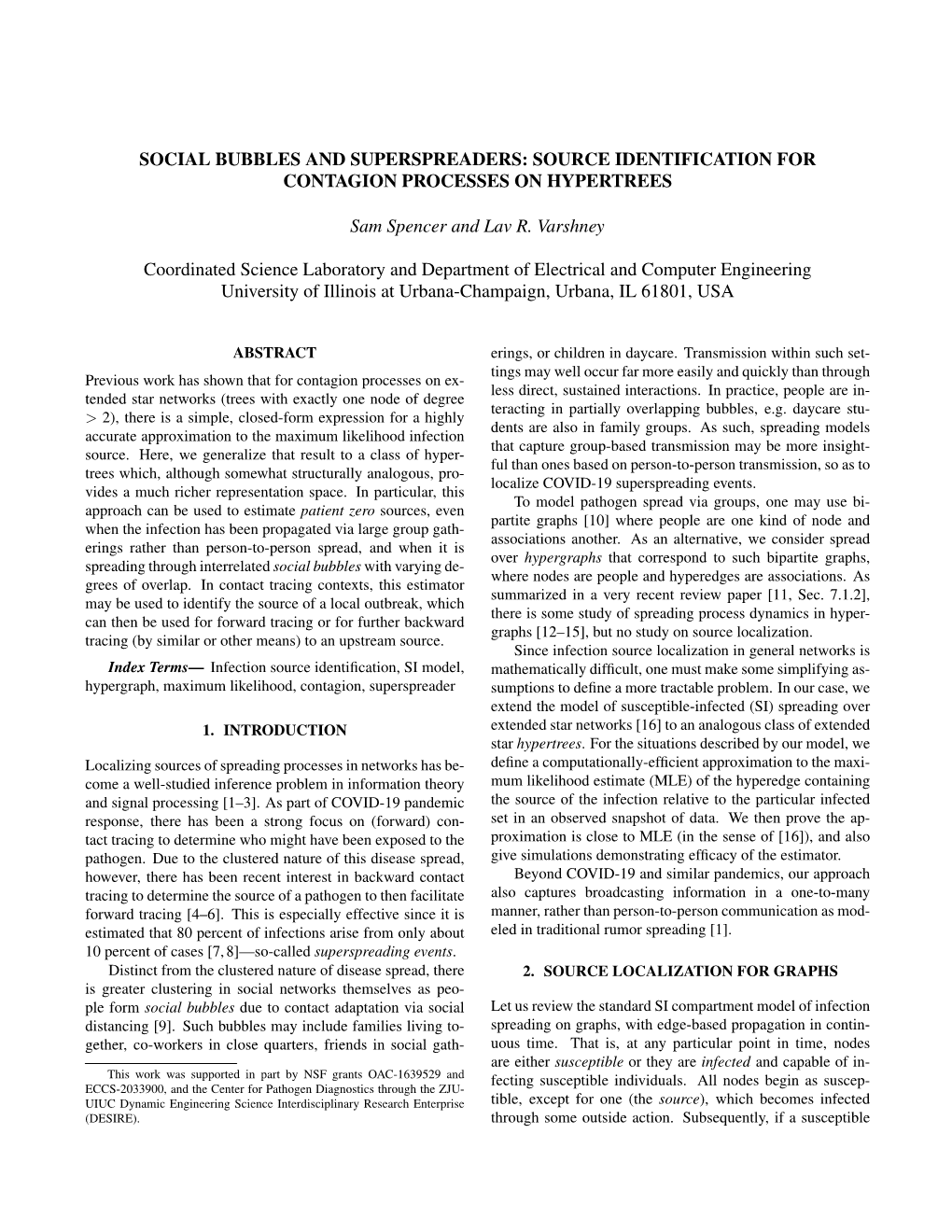 Source Identification for Contagion Processes on Hypertrees