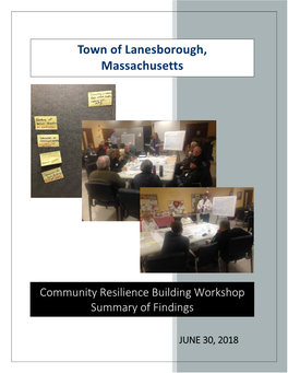 Community Resilience Building Workshop Summary of Findings