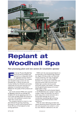 Replant at Woodhall Spa New Processing Plant and New Owners for Lincolnshire Operator