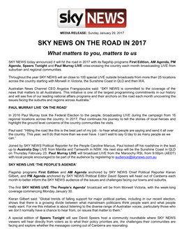 Sky News on the Road in 2017