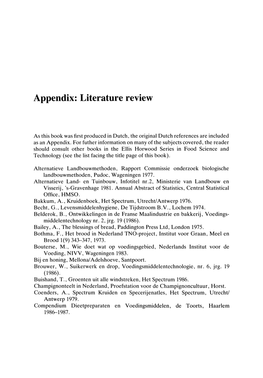 Appendix: Literature Review