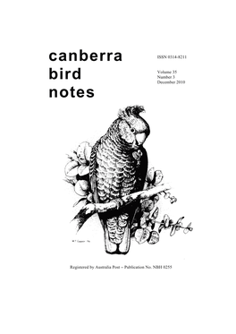 Canberra Bird Notes