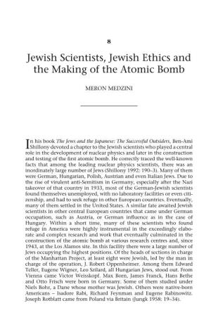 Jewish Scientists, Jewish Ethics and the Making of the Atomic Bomb