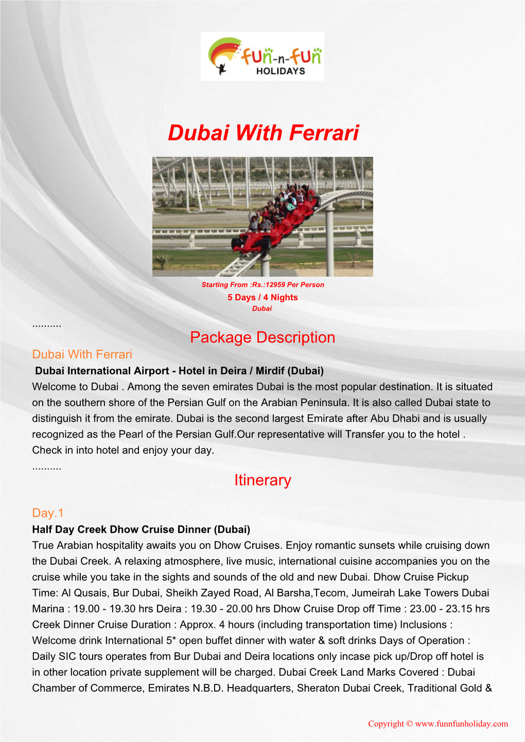 Dubai with Ferrari