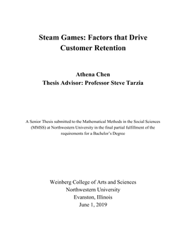 Steam Games: Factors That Drive Customer Retention