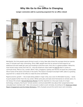 Avoid the Commute: the New Face of Collaborative Office Work | Steelcase