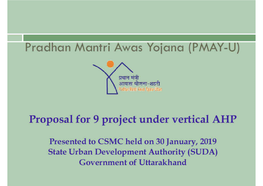 Proposal for 9 Project Under Vertical AHP