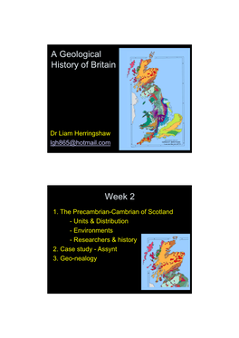 A Geological History of Britain Week 2