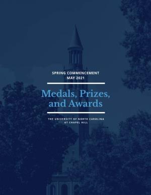 2021 UNC Spring Commencement: Medals, Prizes and Awards