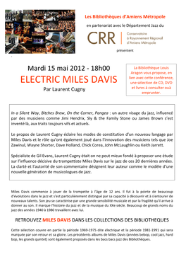 MILES DAVIS Une Sélection De CD, DVD Par Laurent Cugny Et Livres À Consulter Ouà Emprunter