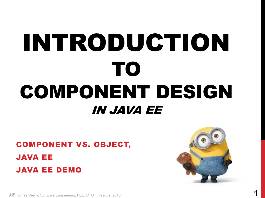 Introduction to Component Design in Java Ee