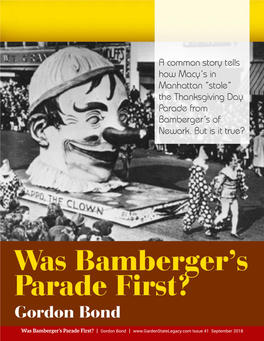 Was Bamberger's Parade First?