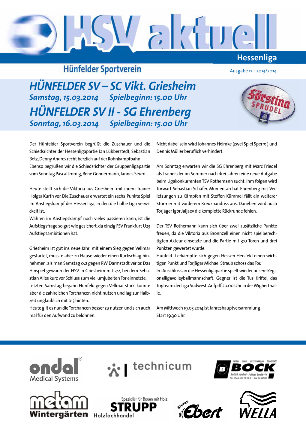 SC Vikt. Griesheim HÜNFELDER SV II