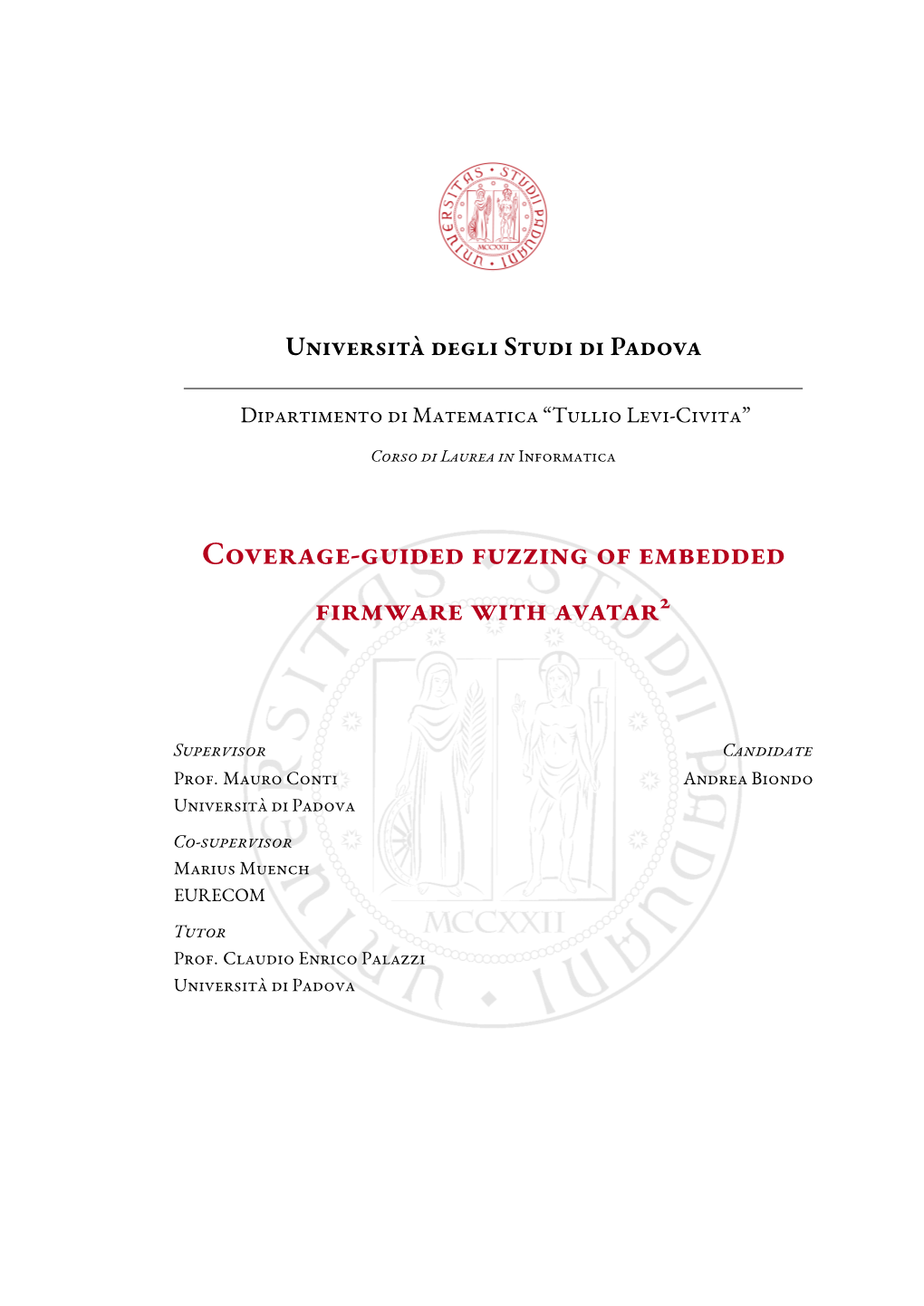 Coverage-Guided Fuzzing of Embedded Firmware with Avatar2