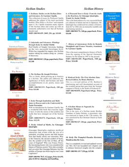 Sicilian Studies Sicilian History
