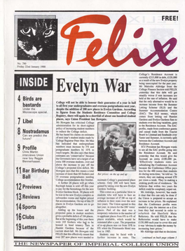 Felix Issue 0001, 1988 Additional/Special Issue