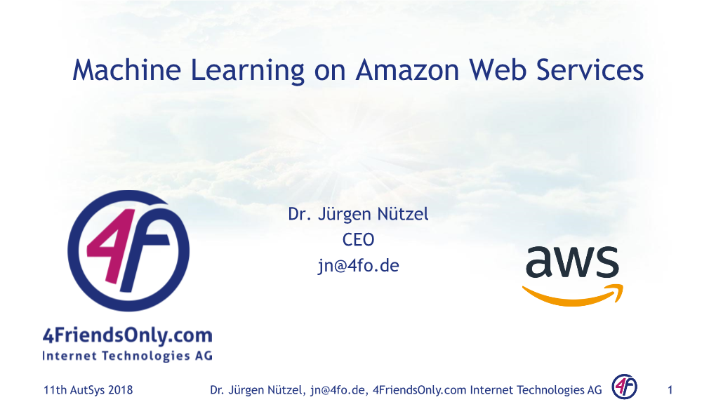 Machine Learning on Amazon Webservices